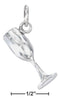 Silver Charms & Pendants Sterling Silver Charm:  Three Dimensional Wine Glass Charm JadeMoghul