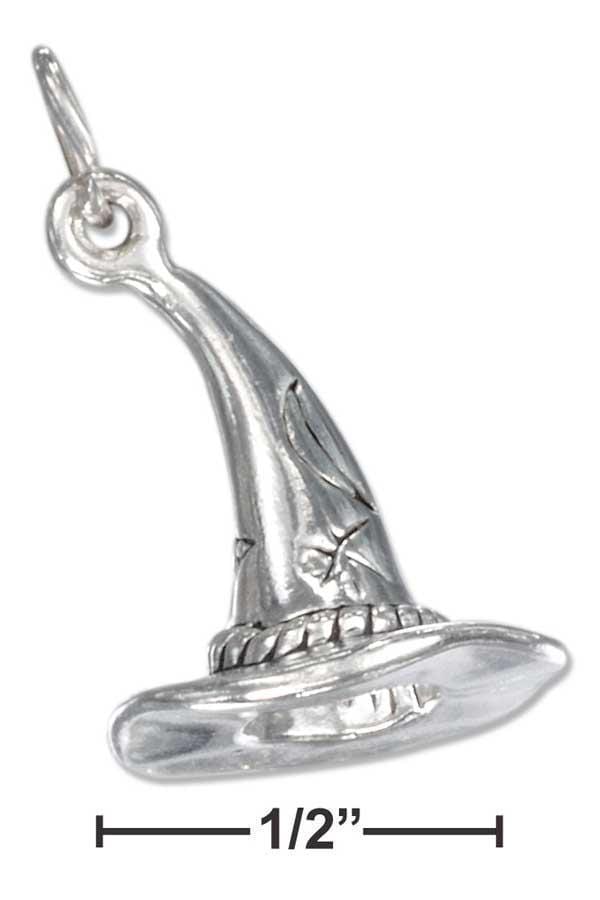 Silver Charms & Pendants Sterling Silver Charm:  Three Dimensional Wizard Hat Charm JadeMoghul