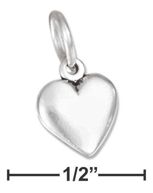 Silver Charms & Pendants Sterling Silver Charm:  Tiny Puffed Heart Charm JadeMoghul