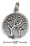 Silver Charms & Pendants Sterling Silver Charm:  Tree Of Life Round Charm Mother And Baby Trees JadeMoghul Inc.