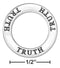 Silver Charms & Pendants Sterling Silver Charm:  "truth" Affirmation Band Pendant JadeMoghul