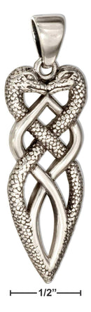 Silver Charms & Pendants Sterling Silver Charm:  Twisted Celtic Snakes Pendant JadeMoghul Inc.