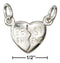 Silver Charms & Pendants Sterling Silver Charm:  Two Piece Breakaway "Best Friends" Message Heart Charm JadeMoghul Inc.