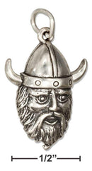 Silver Charms & Pendants Sterling Silver Charm:  Viking Head Charm JadeMoghul Inc.