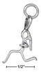Silver Charms & Pendants Sterling Silver Charm:  Woman Girl Runner Charm With Ponytail JadeMoghul
