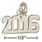 Silver Charms & Pendants Sterling Silver Charm:  Year "2016" Charm JadeMoghul Inc.