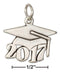 Silver Charms & Pendants Sterling Silver Charm:  Year "2017" Graduation Cap Charm JadeMoghul Inc.