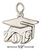 Silver Charms & Pendants Sterling Silver Charm:  Year "2019" Graduation Cap Charm JadeMoghul Inc.