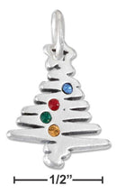 Silver Charms & Pendants STERLING SILVER CHRISTMAS TREE CHARM WITH SWAROVSKI CRYSTALS JadeMoghul