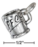 Silver Charms & Pendants STERLING SILVER "COFFEE" CUP MUG CHARM JadeMoghul