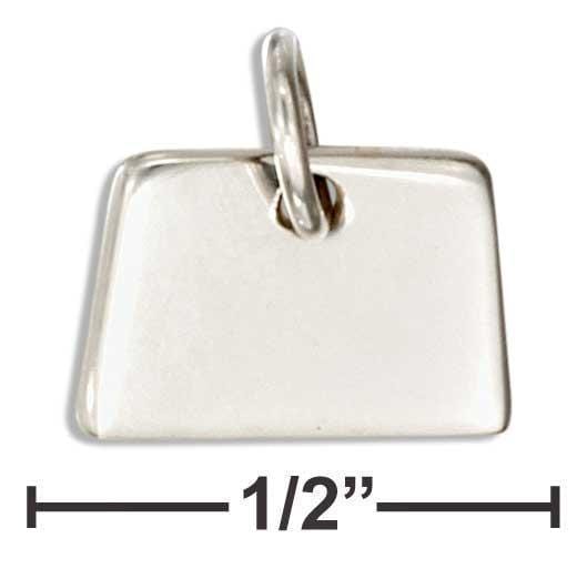Silver Charms & Pendants Sterling Silver Colorado State Silhouette Charm JadeMoghul