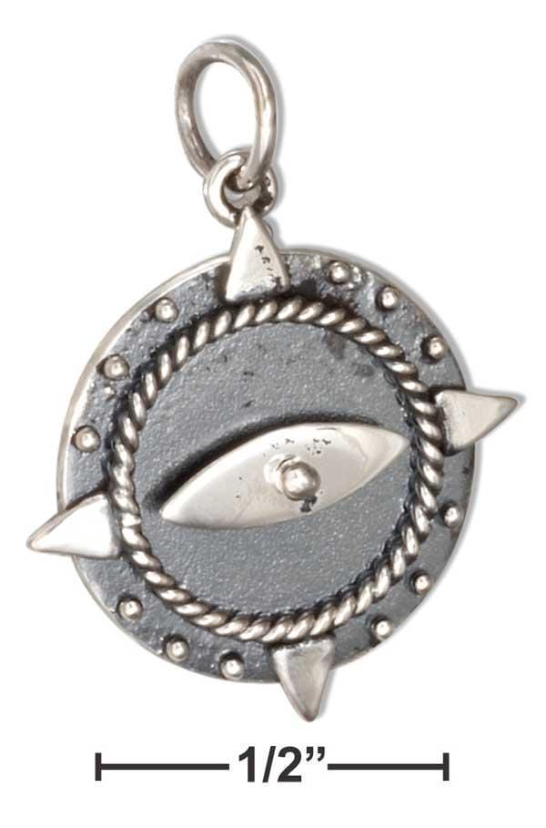 Silver Charms & Pendants Sterling Silver Compass Charm With Spinning Needle JadeMoghul Inc.