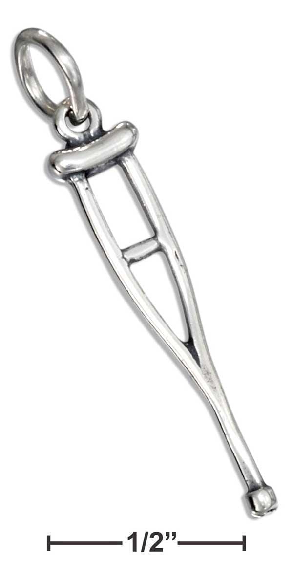 Silver Charms & Pendants Sterling Silver Crutch Charm JadeMoghul Inc.