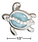 Silver Charms & Pendants Sterling Silver Cubic Zirconia And Larimar Turtle Pendant JadeMoghul