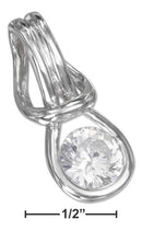 Silver Charms & Pendants Sterling Silver Cubic Zirconia Eternal Love Knot Pendant JadeMoghul Inc.