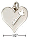 Silver Charms & Pendants Sterling Silver Cut-out Key On Heart Charm JadeMoghul