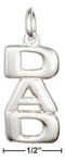 Silver Charms & Pendants Sterling Silver "Dad" Charm JadeMoghul Inc.