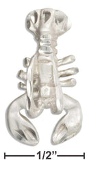 Silver Charms & Pendants Sterling Silver Diamond Cut Lobster Pendant With Movable Claws JadeMoghul