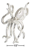 Silver Charms & Pendants Sterling Silver Diamond Cut Octopus Pendant JadeMoghul