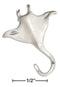 Silver Charms & Pendants Sterling Silver Diamond Cut Stingray Pendant JadeMoghul