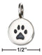 Silver Charms & Pendants Sterling Silver Disk With Paw Print Charm JadeMoghul