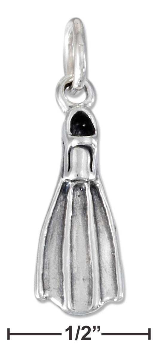 Silver Charms & Pendants Sterling Silver Divers Swim Fin Charm JadeMoghul Inc.