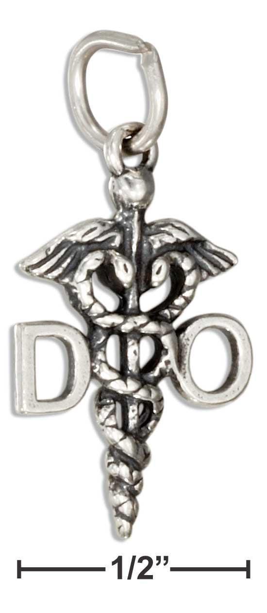 Silver Charms & Pendants Sterling Silver Doctor Of Osteopathic Medicine "do" Caduceus Charm JadeMoghul