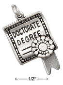 Silver Charms & Pendants STERLING SILVER DOCTORATE DEGREE DIPLOMA PENDANT JadeMoghul