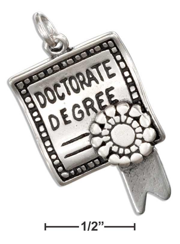 Silver Charms & Pendants STERLING SILVER DOCTORATE DEGREE DIPLOMA PENDANT JadeMoghul