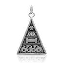 Silver Charms & Pendants Sterling Silver Dog Pyramid Of Life Pendant What's Important To Dogs JadeMoghul