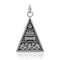 Silver Charms & Pendants Sterling Silver Dog Pyramid Of Life Pendant What's Important To Dogs JadeMoghul