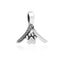 Silver Charms & Pendants Sterling Silver Dog Rescue Me Awareness Ribbon Slide Pendant With Dog Paw Prints JadeMoghul