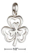 Silver Charms & Pendants Sterling Silver Double Shamrock Charm JadeMoghul Inc.