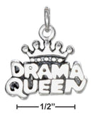 Silver Charms & Pendants STERLING SILVER "DRAMA QUEEN" CHARM JadeMoghul