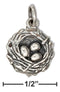 Silver Charms & Pendants Sterling Silver Eggs In Birds Nest Charm JadeMoghul