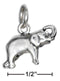 Silver Charms & Pendants STERLING SILVER ELEPHANT CHARM WITH RAISED TRUNK JadeMoghul