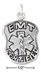 Silver Charms & Pendants Sterling Silver Emergency Medical Technician "Emt Certified" Badge Charm JadeMoghul Inc.