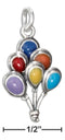 Silver Charms & Pendants Sterling Silver Enamel Colorful Bunch Of Balloons Charm JadeMoghul Inc.