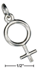 Silver Charms & Pendants Sterling Silver Female Symbol Charm JadeMoghul Inc.