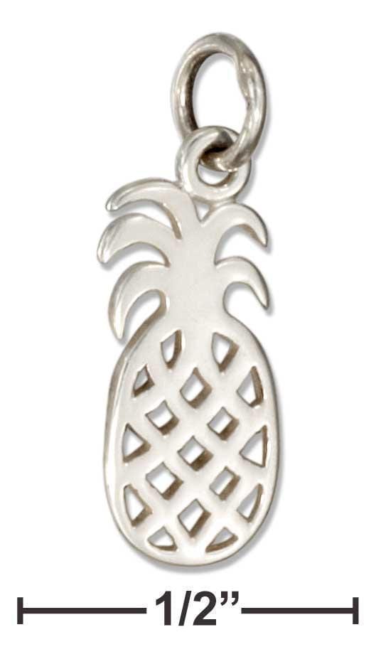 Silver Charms & Pendants Sterling Silver Filigree Silhouette Pineapple Charm JadeMoghul Inc.