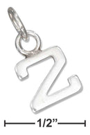 Silver Charms & Pendants Sterling Silver Fine Lined "2" Number Charm JadeMoghul Inc.