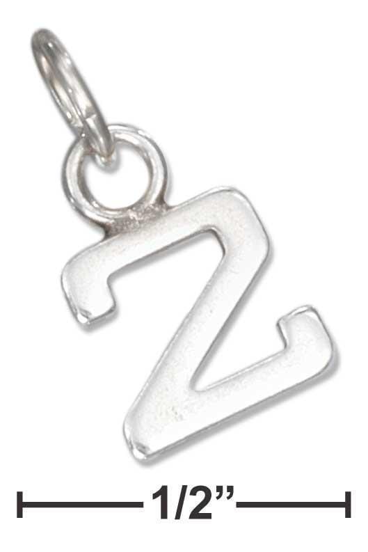 Silver Charms & Pendants Sterling Silver Fine Lined "2" Number Charm JadeMoghul Inc.