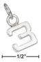 Silver Charms & Pendants Sterling Silver Fine Lined "3" Number Charm JadeMoghul Inc.