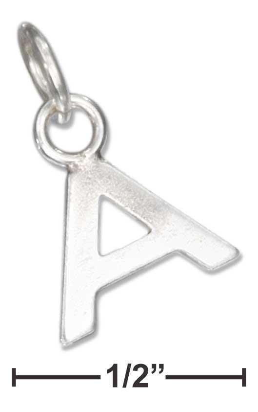 Silver Charms & Pendants Sterling Silver Fine Lined Letter "A" Charm JadeMoghul Inc.