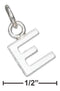 Silver Charms & Pendants Sterling Silver Fine Lined Letter "E" Charm JadeMoghul Inc.