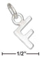 Silver Charms & Pendants Sterling Silver Fine Lined Letter "F" Charm JadeMoghul Inc.