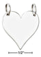 Silver Charms & Pendants Sterling Silver Flat Engravable Heart Pendant JadeMoghul Inc.
