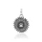 Silver Charms & Pendants Sterling Silver Flower Pawer Flower With Dog Paw Print Charm JadeMoghul