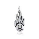 Silver Charms & Pendants Sterling Silver Flyball Charm With Dog Paw Print JadeMoghul