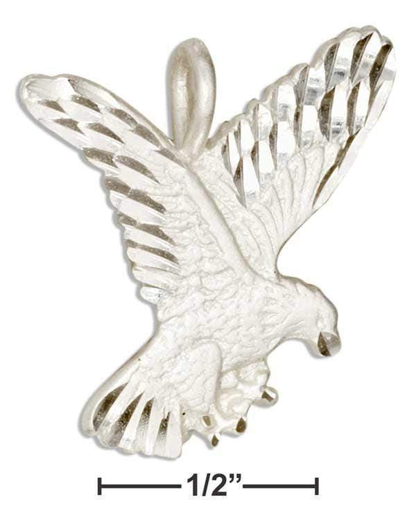 Silver Charms & Pendants Sterling Silver Flying Eagle Pendant JadeMoghul Inc.